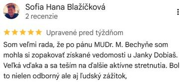 Referencie ku kurzu: Lymfatická masáž celého tela od Sofia Hana Blažíčková - Google Recenze
