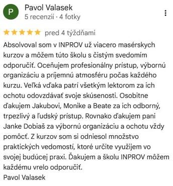 Referencie ku kurzu: Reflexológia chodidiel I – pohybový aparát, Bankovanie, Lymfatická masáž celého tela od Pavol Valasek - Google Recenze